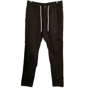 Vuori Mens Rip Stop Olive Green Tapered Pants Size M Stretch Pockets Climber